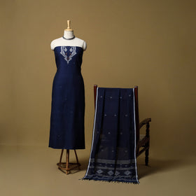 Handloom bengal jamdani cotton 2pc unstitched dress