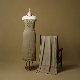 Handloom bengal jamdani cotton 2pc unstitched dress