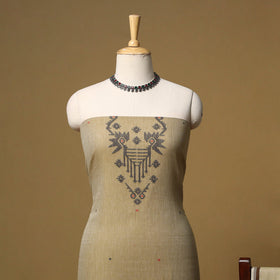 Handloom bengal jamdani cotton 2pc unstitched dress