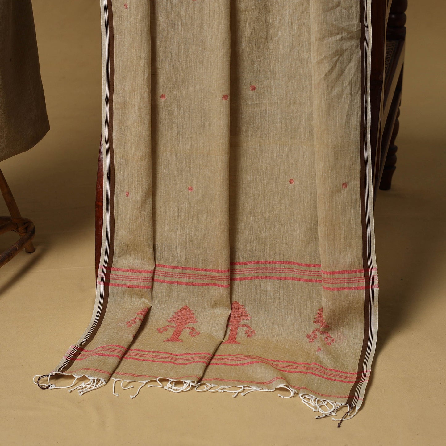 Handloom bengal jamdani cotton 2pc unstitched dress