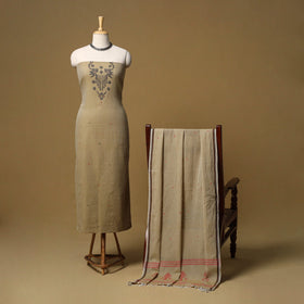 Handloom bengal jamdani cotton 2pc unstitched dress