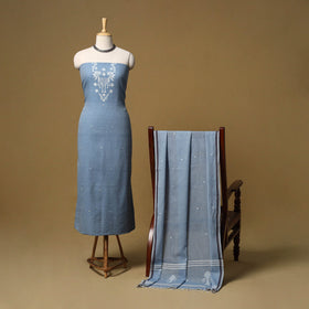 Handloom bengal jamdani cotton 2pc unstitched dress