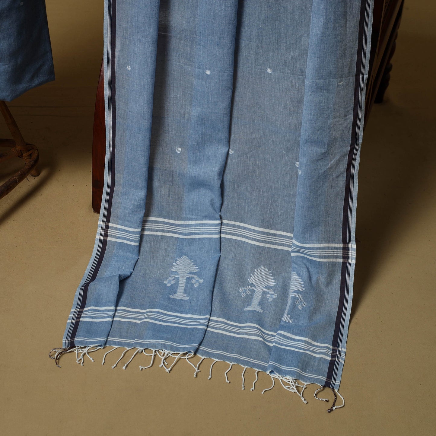 Handloom bengal jamdani cotton 2pc unstitched dress