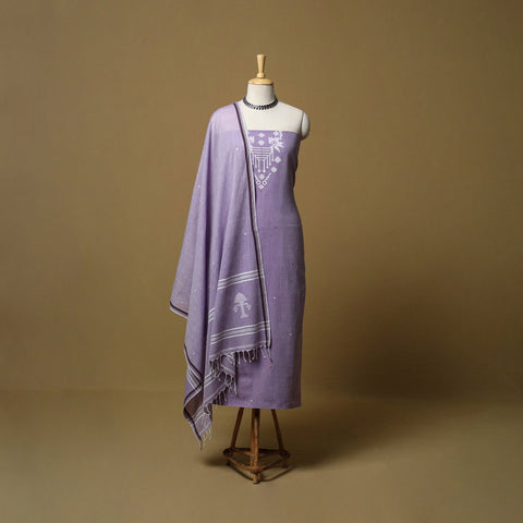 Handloom bengal jamdani cotton 2pc unstitched dress