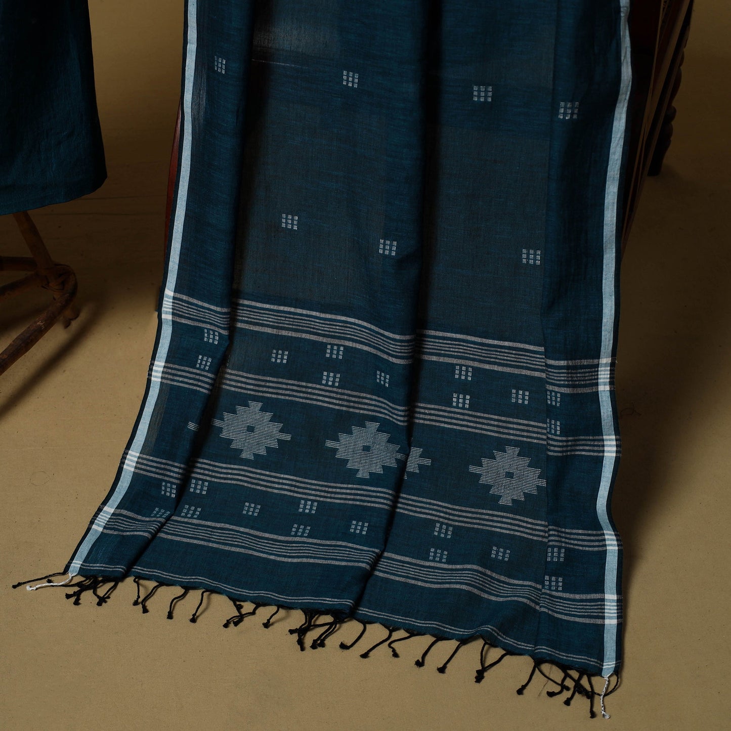 Handloom bengal jamdani cotton 2pc unstitched dress