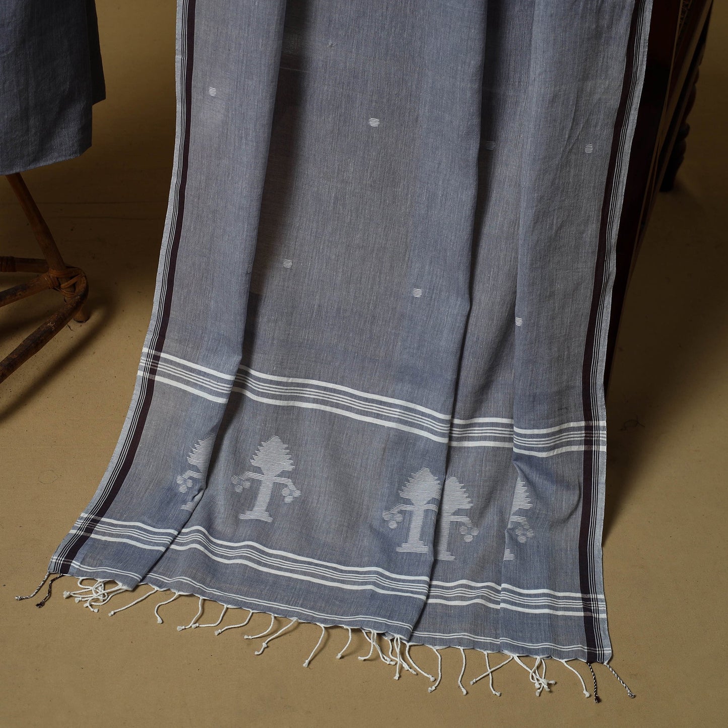 Handloom bengal jamdani cotton 2pc unstitched dress