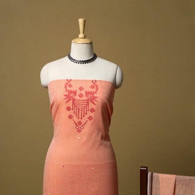 Handloom bengal jamdani cotton 2pc unstitched dress