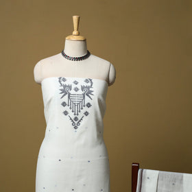 Handloom bengal jamdani cotton 2pc unstitched dress