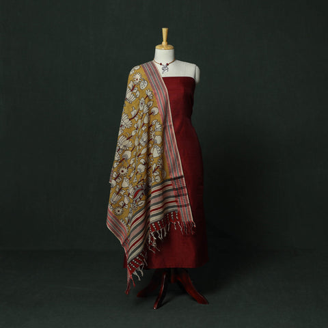 Handloom chanderi silk 2pc unstitched dress material