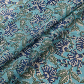 Handloom chanderi silk hand sanganeri fabric 02