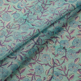 Handloom chanderi silk hand sanganeri fabric 04
