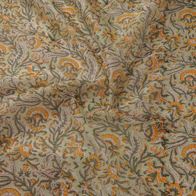 Handloom chanderi silk hand sanganeri fabric 06