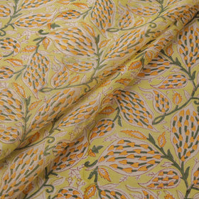 Handloom chanderi silk hand sanganeri fabric 07