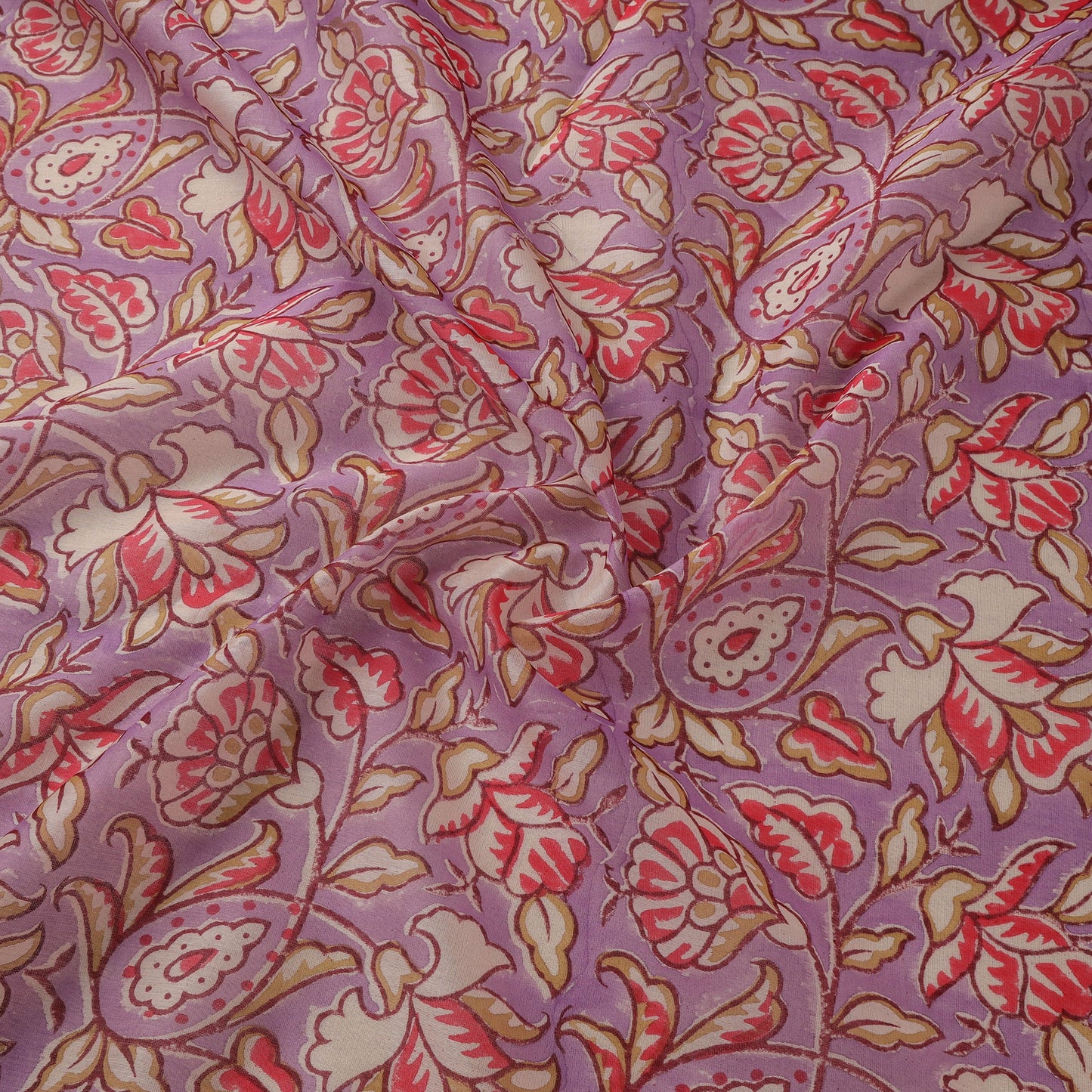 Handloom chanderi silk hand sanganeri fabric 10