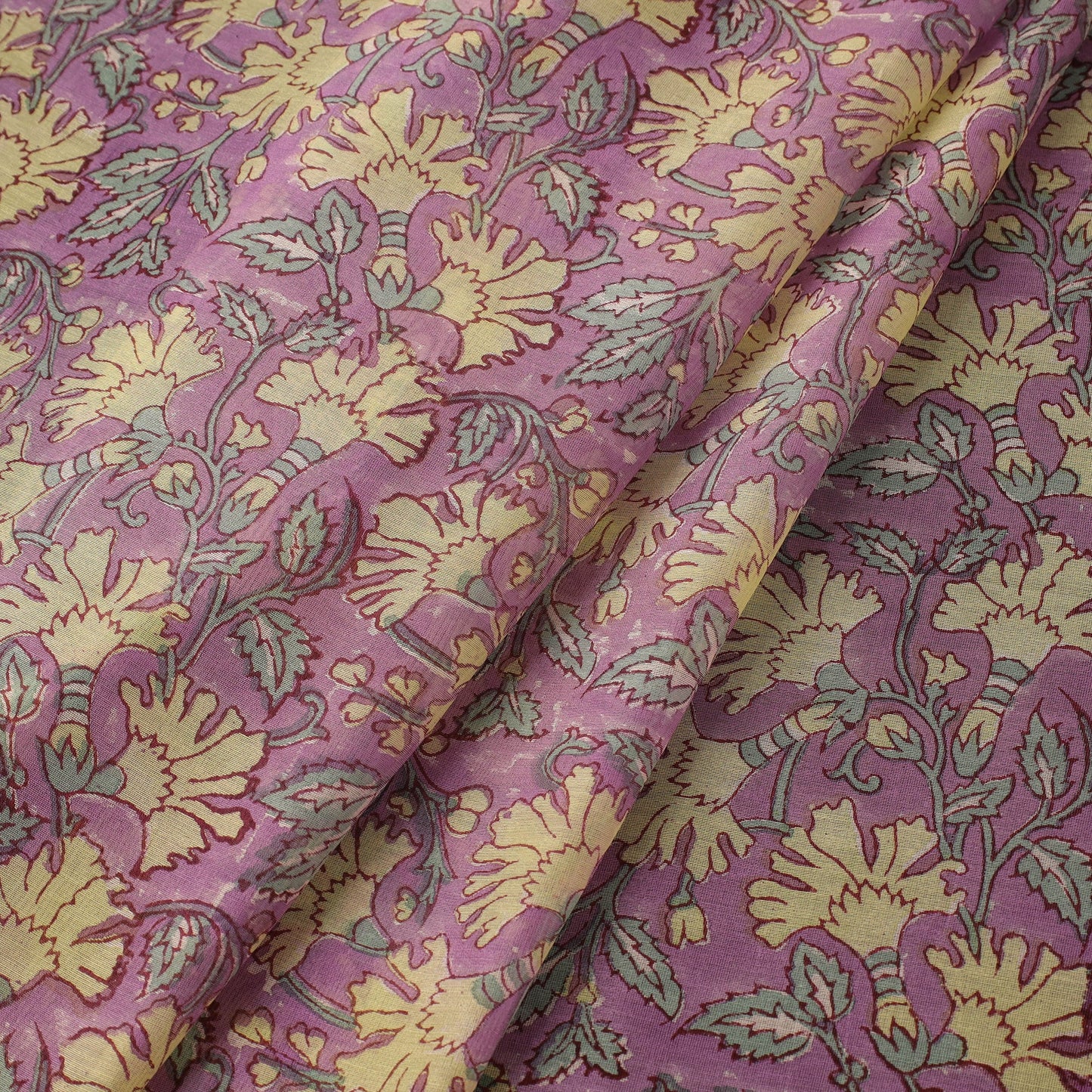 Handloom chanderi silk hand sanganeri fabric 13