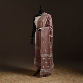 Handloom cotton burdwan jamdani dupatta 10 - handcrafted