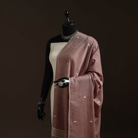 Handloom cotton burdwan jamdani dupatta 10 - handcrafted