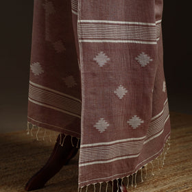 Handloom cotton burdwan jamdani dupatta 10 - handcrafted