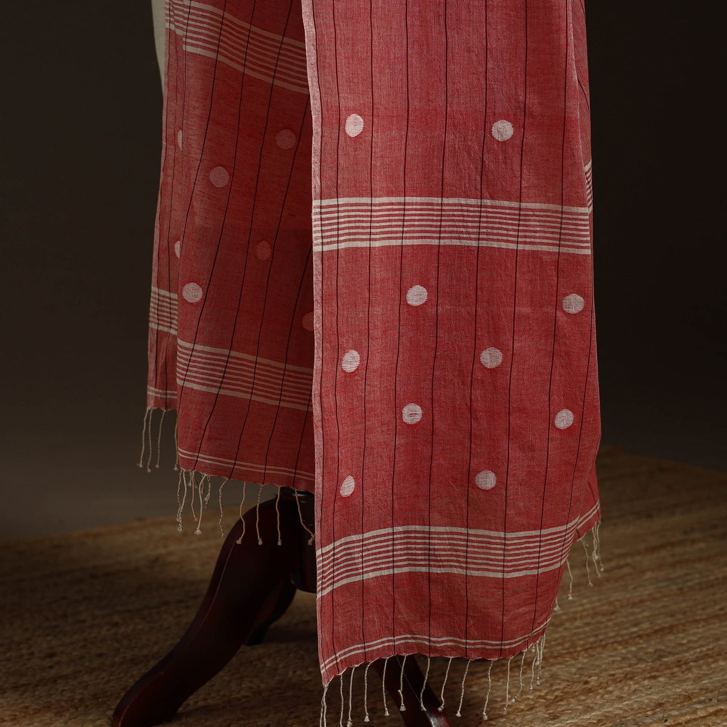 Handloom cotton burdwan jamdani dupatta 12 - handcrafted