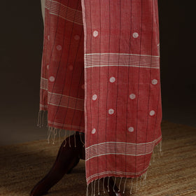 Handloom cotton burdwan jamdani dupatta 12 - handcrafted