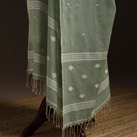 Handloom cotton burdwan jamdani dupatta 13 - handcrafted
