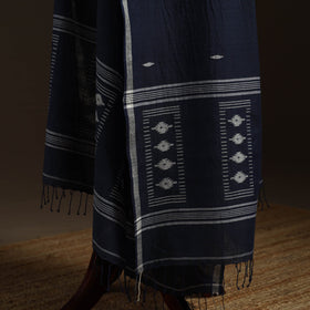 Handloom cotton burdwan jamdani dupatta 14 - handcrafted