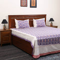 Handloom cotton double pochampally ikat bed sheet set (108