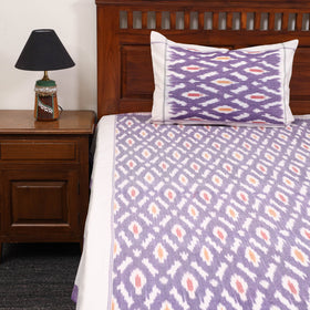 Handloom cotton double pochampally ikat bed sheet set (108