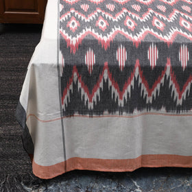 Handloom cotton double pochampally ikat bed sheet set (108