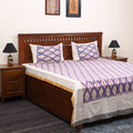 Handloom cotton double pochampally ikat bed sheet set (108