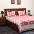 Handloom cotton double pochampally ikat bed sheet set (108