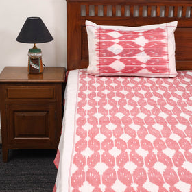 Handloom cotton double pochampally ikat bed sheet set (108