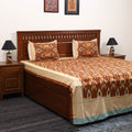 Handloom cotton double pochampally ikat bed sheet set (108