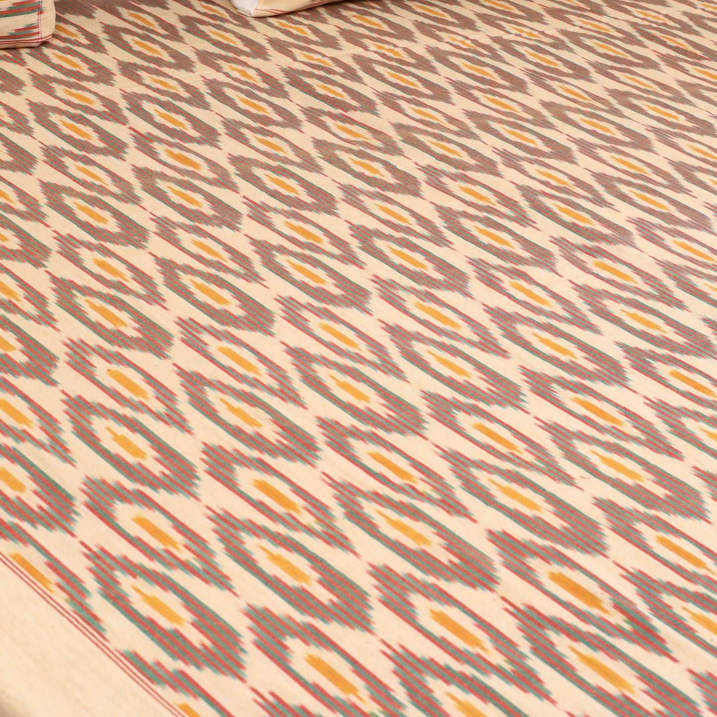 Handloom cotton double pochampally ikat bed sheet set (108