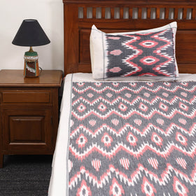 Handloom cotton double pochampally ikat bed sheet set (108