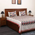 Handloom cotton double pochampally ikat bed sheet set (108