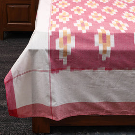 Handloom cotton double pochampally ikat bed sheet set (108