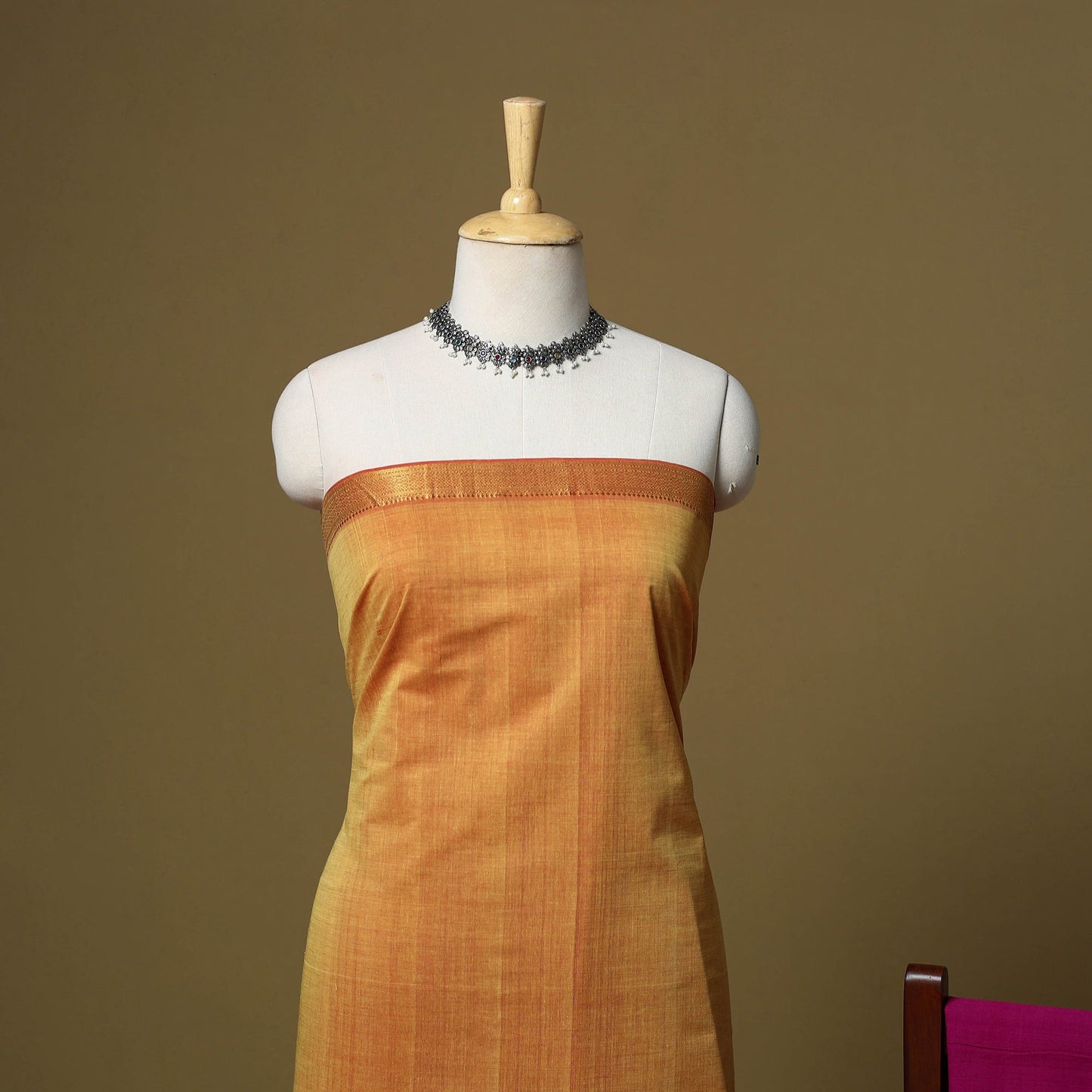 Handloom cotton mangalagiri 3pc unstitched dress material