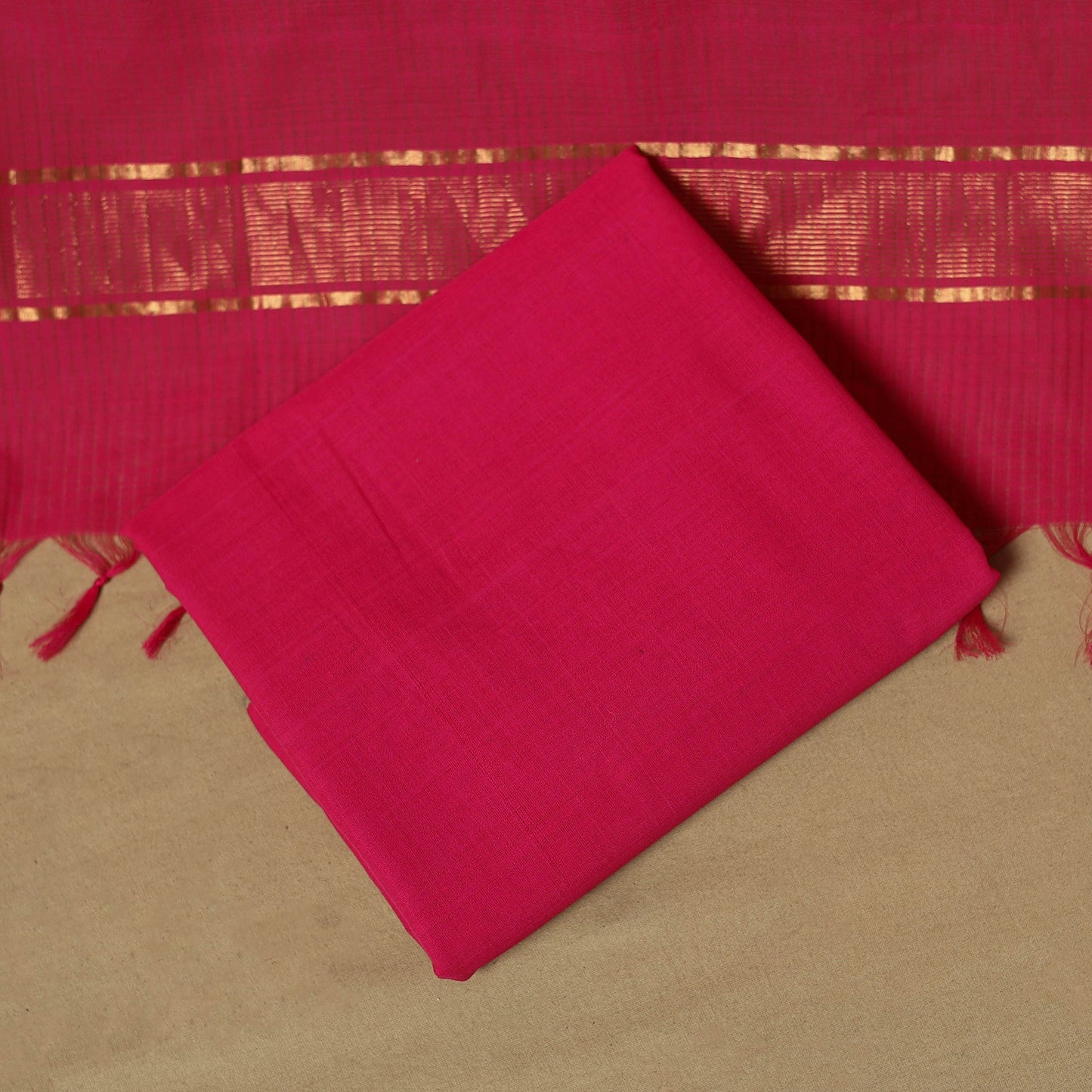Handloom cotton mangalagiri 3pc unstitched dress material