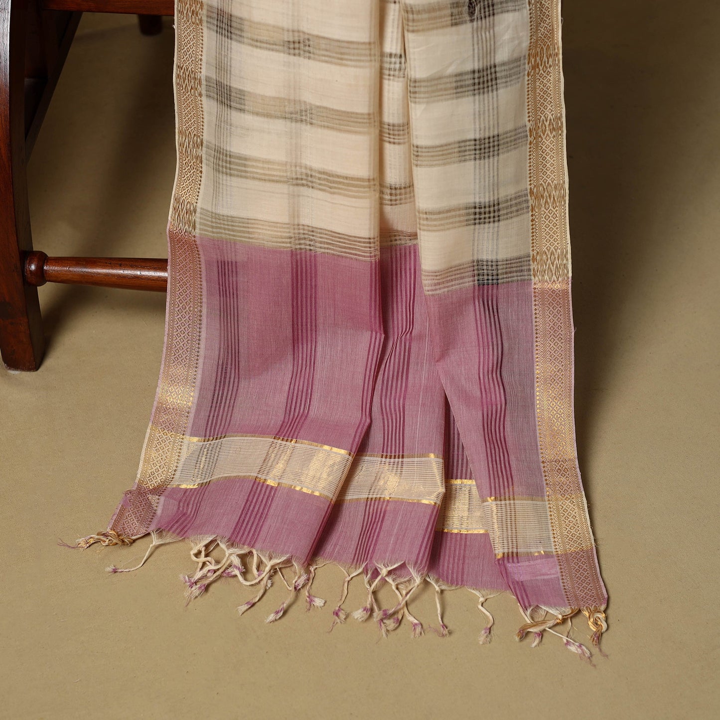 Handloom cotton mangalagiri 3pc unstitched dress material