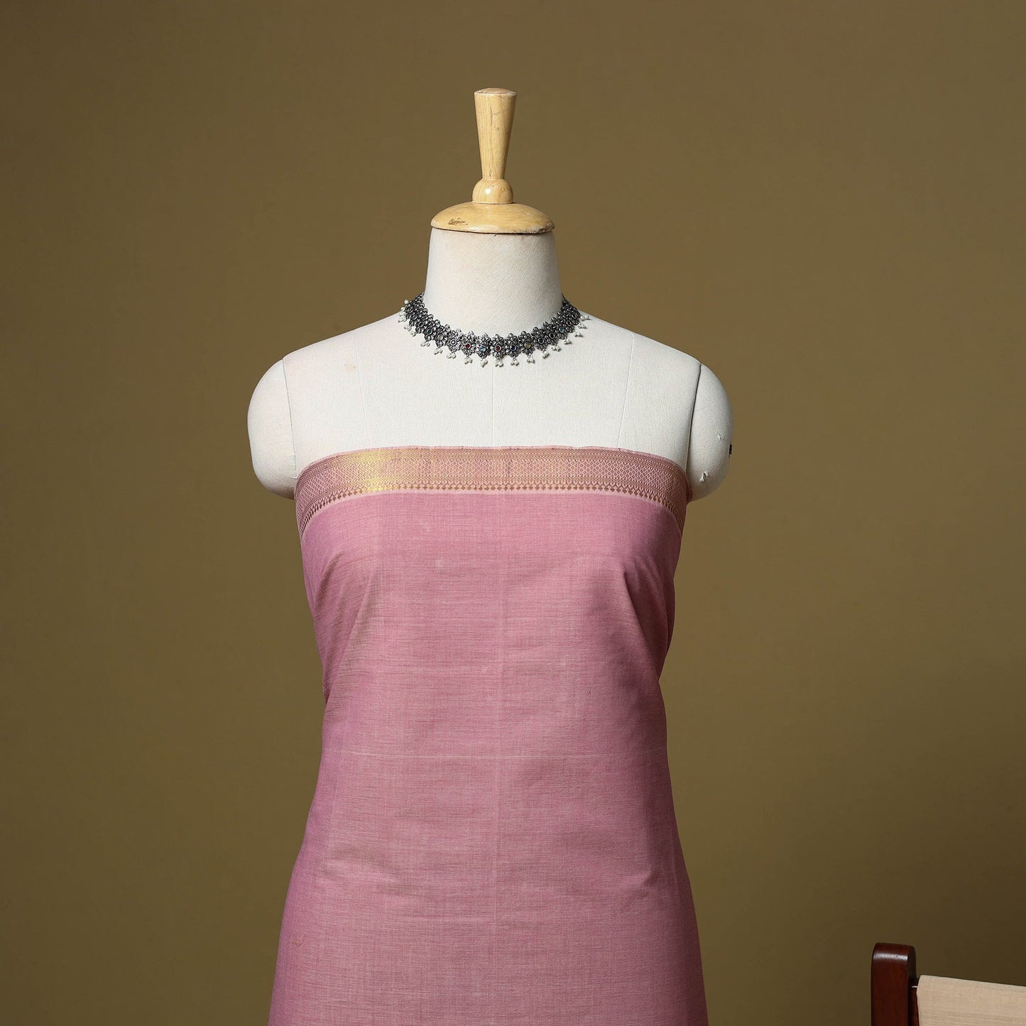 Handloom cotton mangalagiri 3pc unstitched dress material