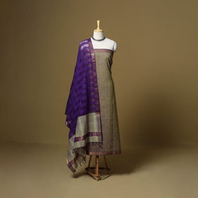 Handloom cotton mangalagiri 3pc unstitched dress material