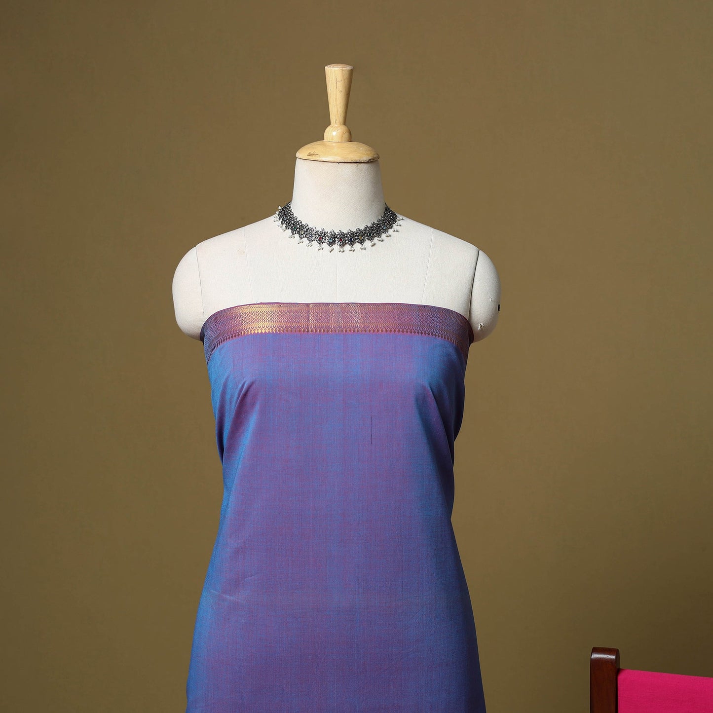 Handloom cotton mangalagiri 3pc unstitched dress material