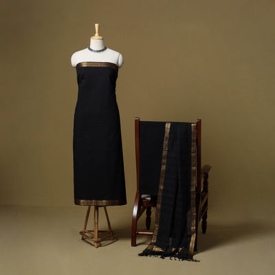 Handloom cotton mangalagiri 3pc unstitched dress material