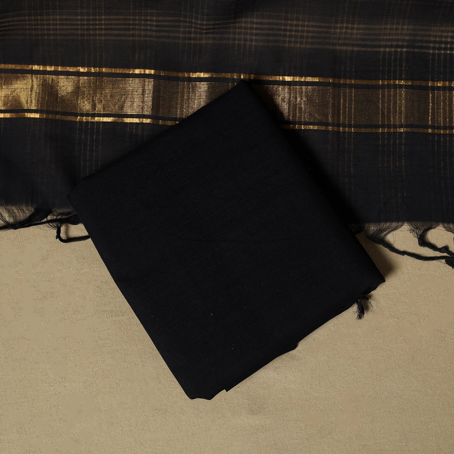 Handloom cotton mangalagiri 3pc unstitched dress material