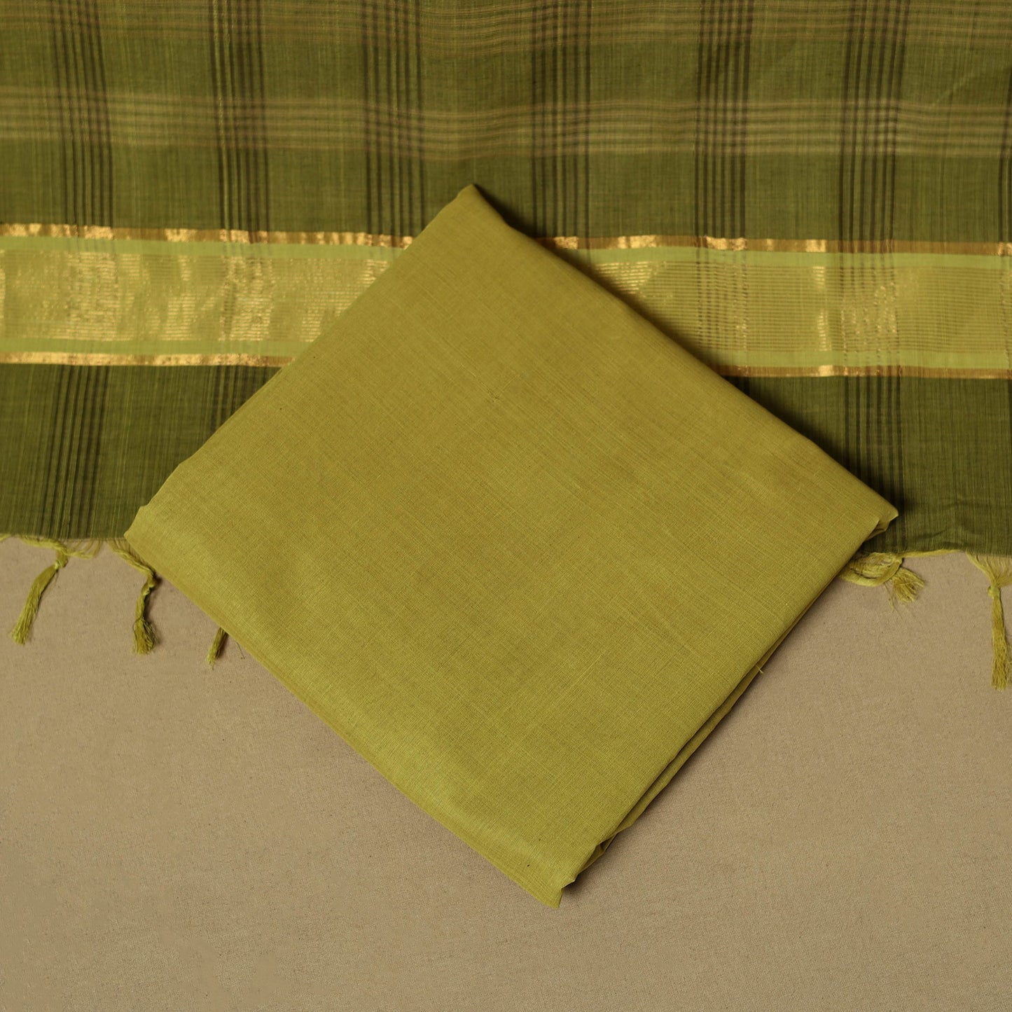 Handloom cotton mangalagiri 3pc unstitched dress material