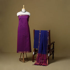 Handloom cotton mangalagiri 3pc unstitched dress material