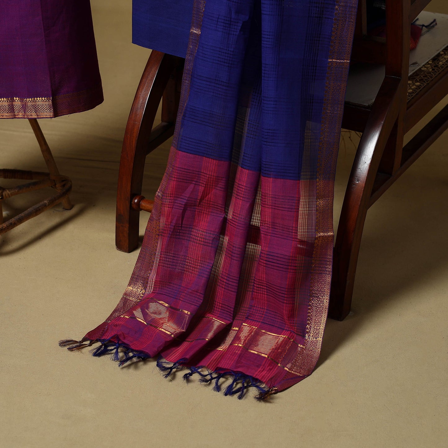 Handloom cotton mangalagiri 3pc unstitched dress material