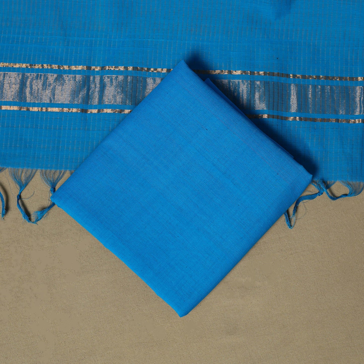 Handloom cotton mangalagiri 3pc unstitched dress material