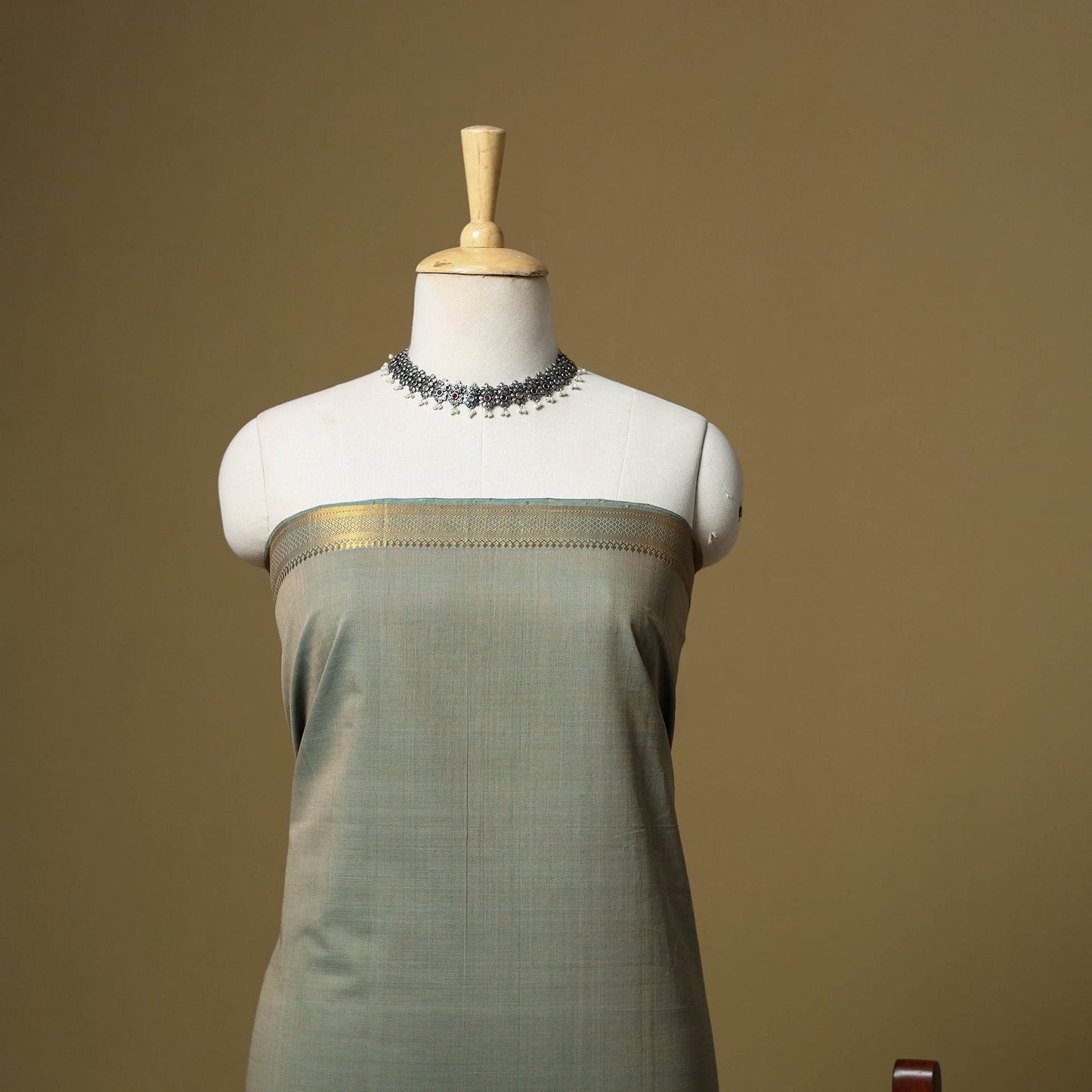 Handloom cotton mangalagiri 3pc unstitched dress material